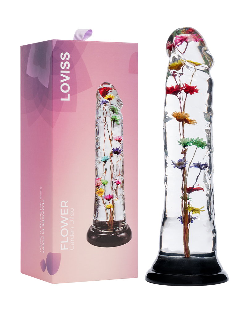 Helichrysum Garden Flower Dildo Texture | Transparent 18 cm