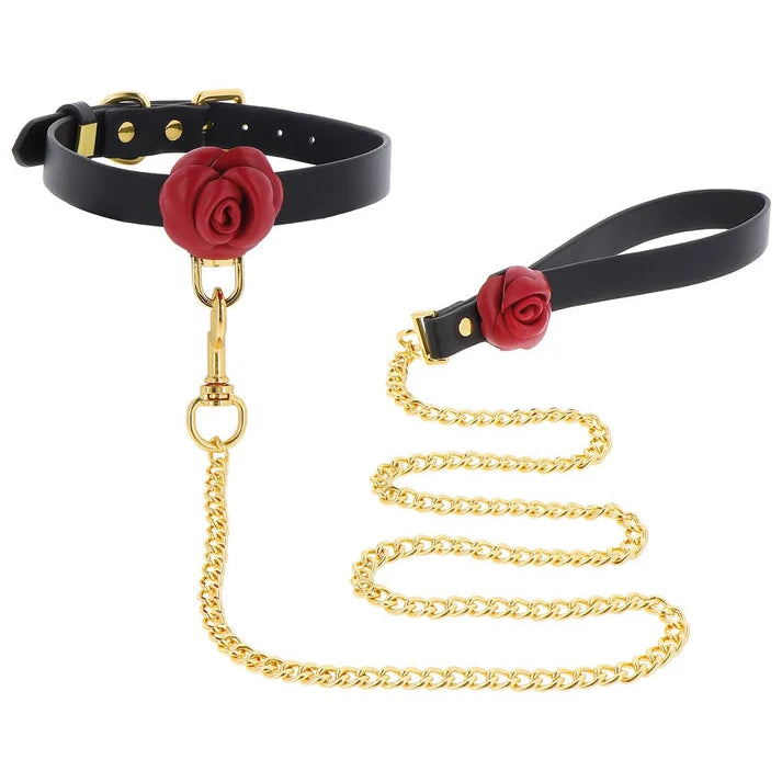 Wild Roses - Halsband mit Leine