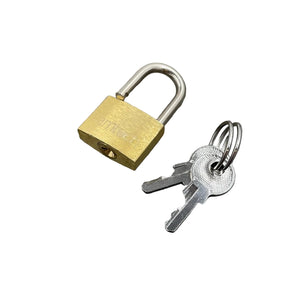 Een koperen hangslot