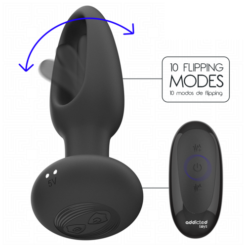 Addicted Toys - Anal Plug with Vibrating Tongue and Remote Control